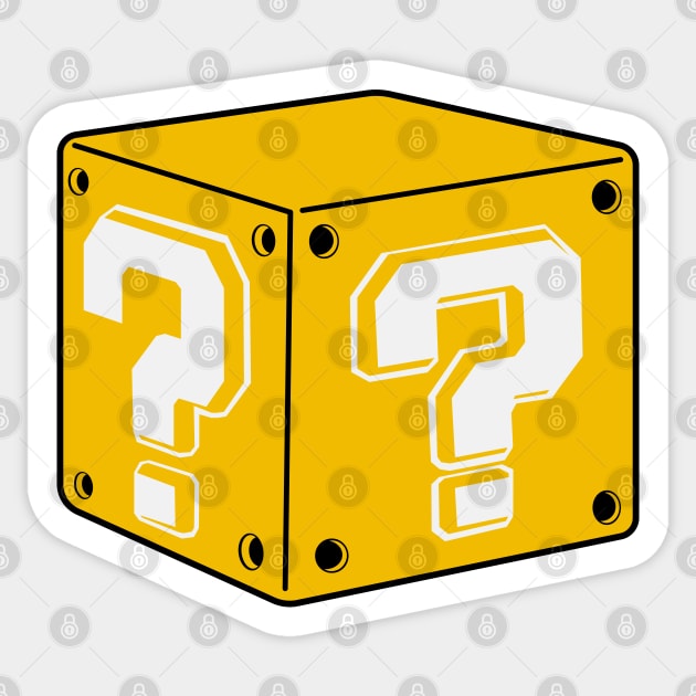 Cube Question Mark Yellow Sticker by Cinestore Merch